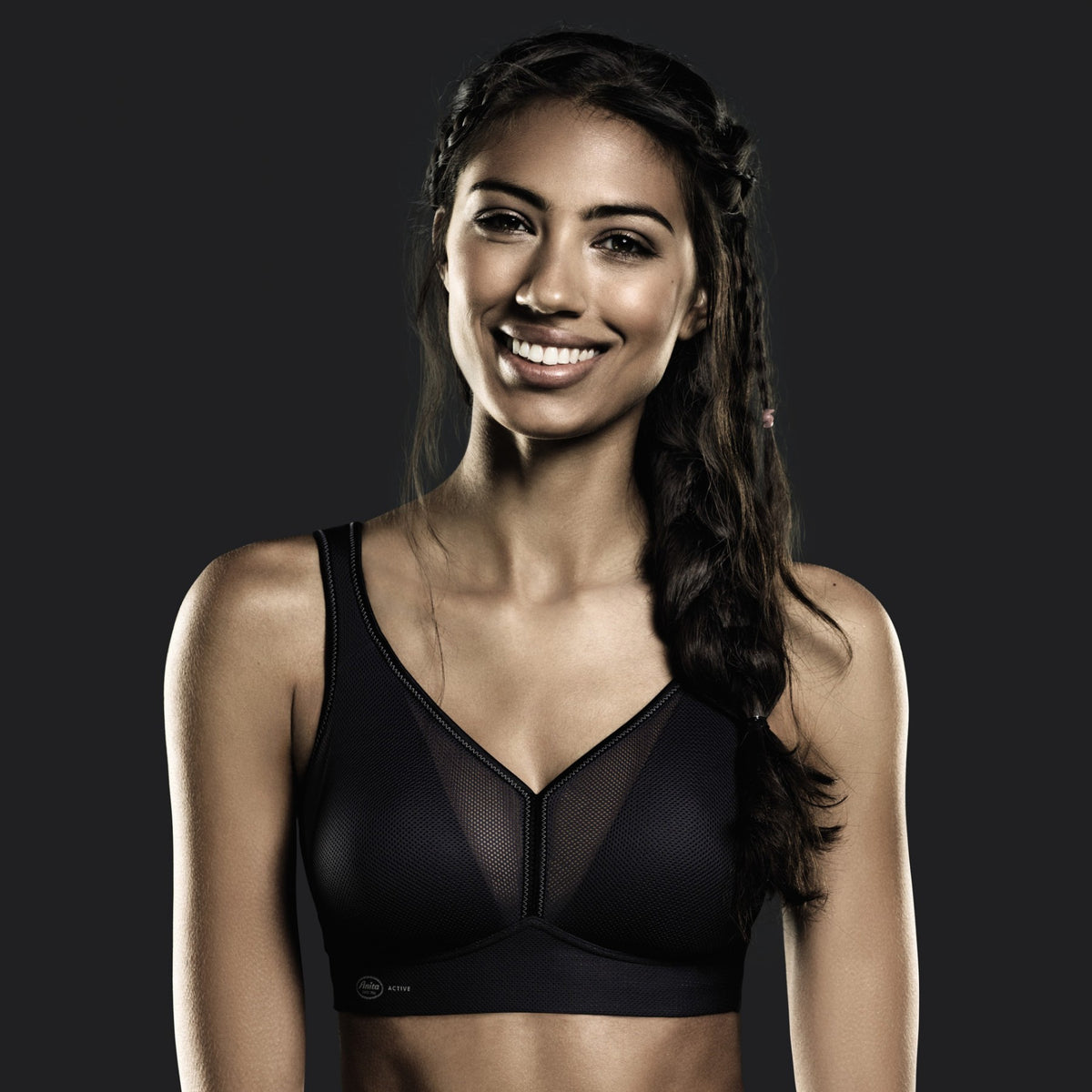 Sujetador deportivo AirControl DeltaPad negro