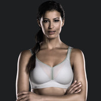 Sujetador deportivo AirControl DeltaPad blanco gris